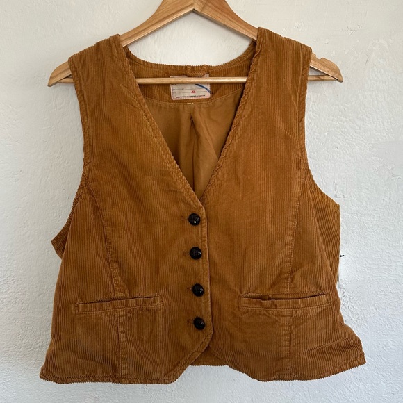 Free People Brown Corduroy Vest 🔥last drop headed to thrift! - Picture 2 of 6